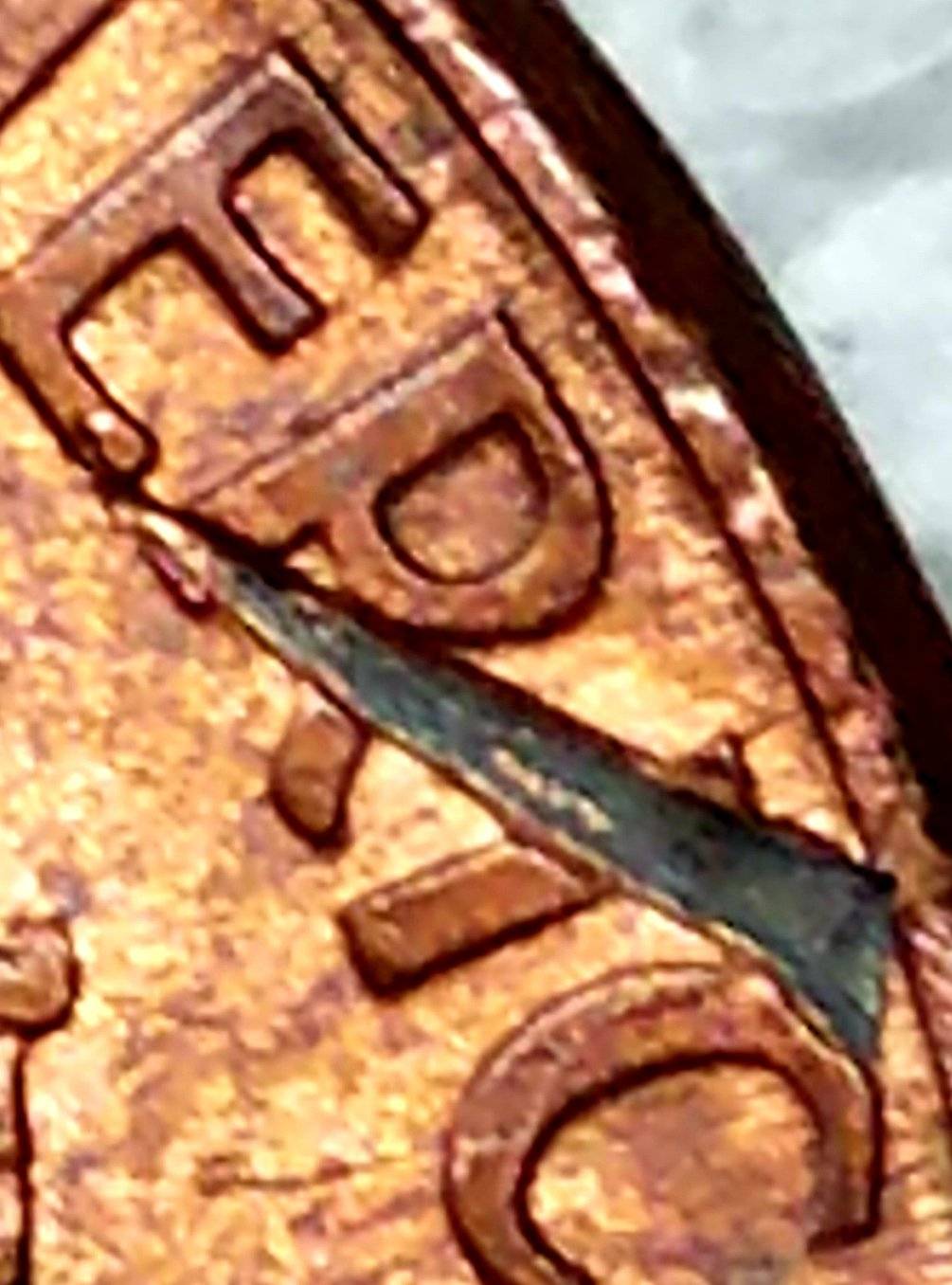 2001-P-Lincoln-Cent-Struck-Through-At-